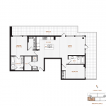 Livingstone House by Intercorp Projects Ltd. Floor Plan 606 2 Bedroom+Den/Flex