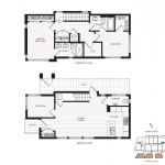 Livingstone House by Intercorp Projects Ltd. Floor Plan CH Townhome 3 Bedroom+Flex