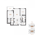 Livingstone House by Intercorp Projects Ltd. Floor Plan E1 2 Bedroom+Flex